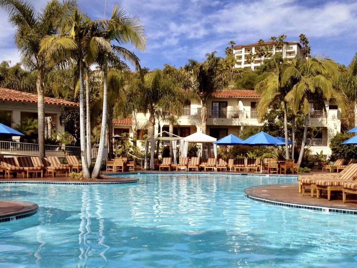 Four Seasons Aviara Carlsbad. Coastal master-planned hospitality resort with Spanish Colonial architecture and an Arnold Palmer designed golf course. Luxury resort hospitality development.