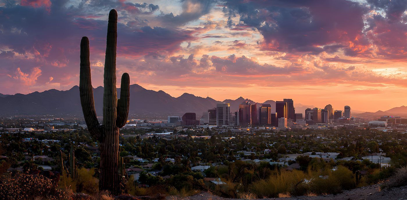 Silverado Holdings. Phoenix metropolitan skyline anchoring institutional real estate investment and development.
